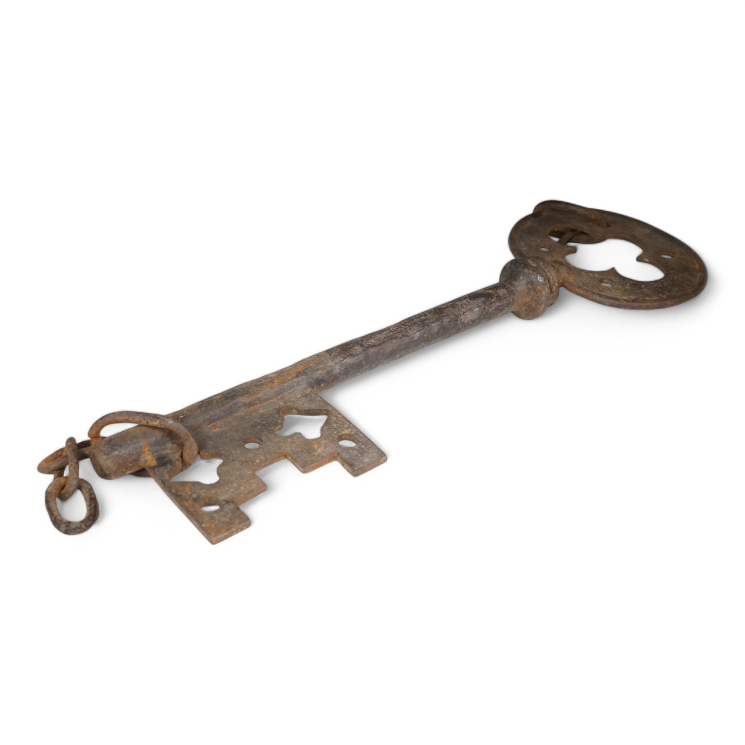 An oversized cast iron shop sign advertising key, 50cm wide. Condition - fair